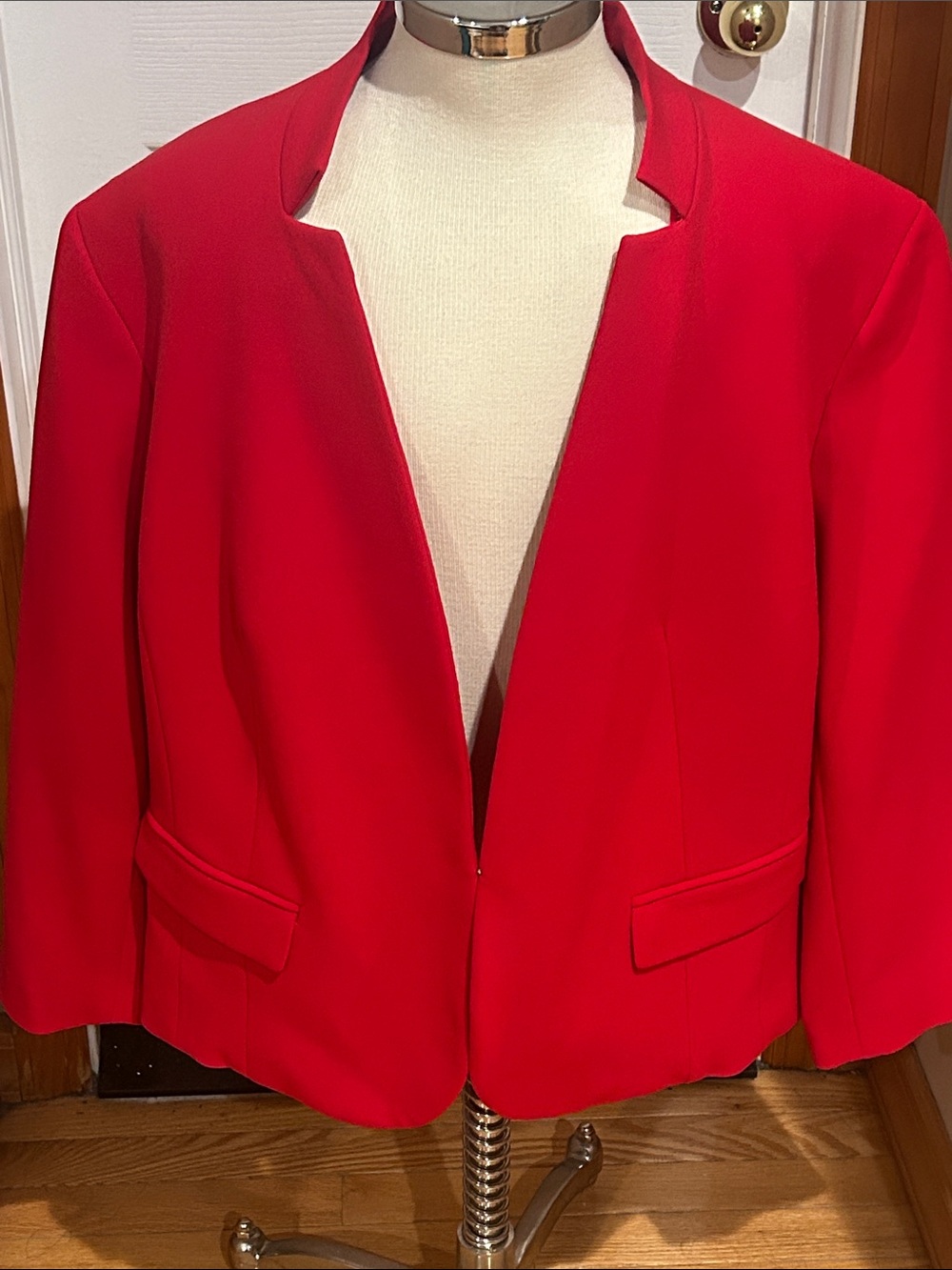 Nine West Red Women's Open-Front Blazer Jacket